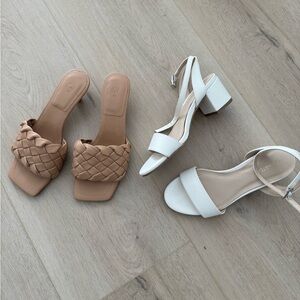 Elegant bundle of Tan and White Sandals